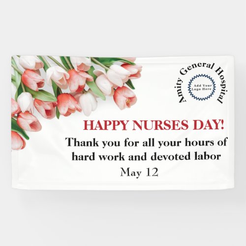Floral Corporate Happy Nurses Day Banner