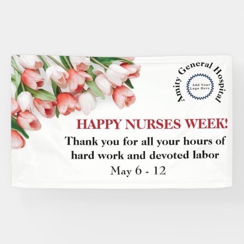 Floral Corporate Happy Nurses Week Banner