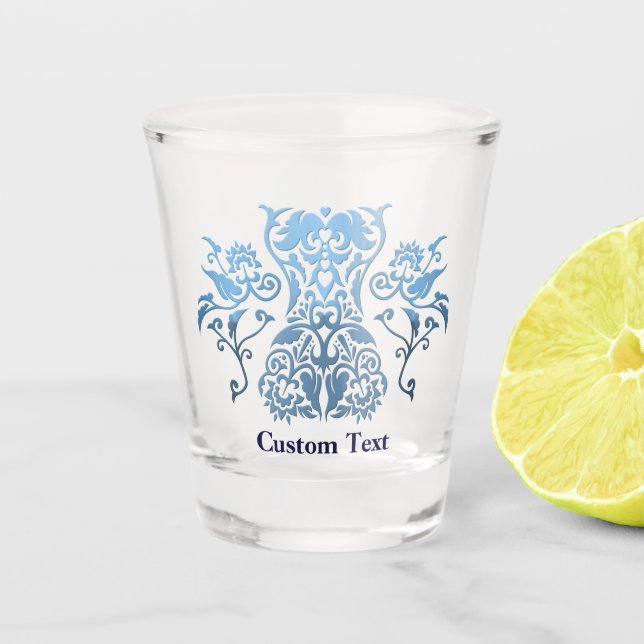 Floral Corset Damask Icon Shot Glass (Front)