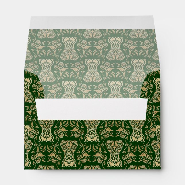Floral Corset Damask Pattern Envelope (Back (Bottom))
