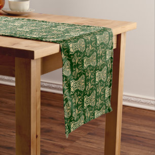 Floral Corset Damask Pattern Long Table Runner