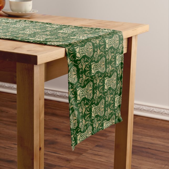 Floral Corset Damask Pattern Long Table Runner (In Situ)