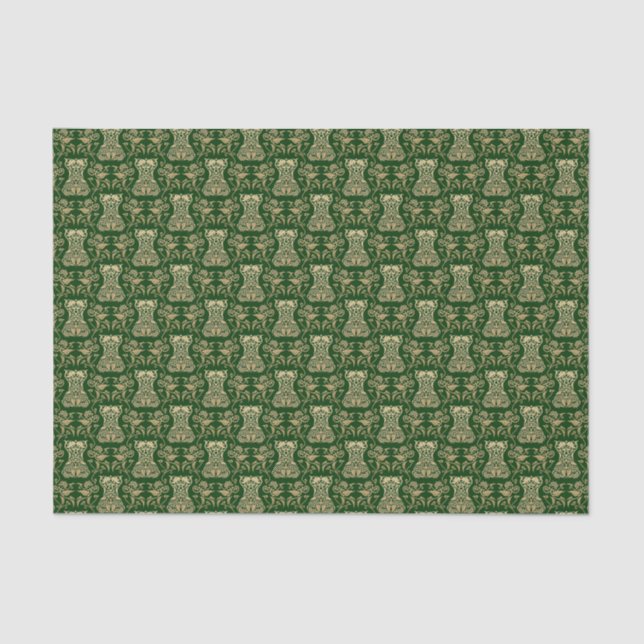 Floral Corset Damask Pattern Tissue Paper (Front)