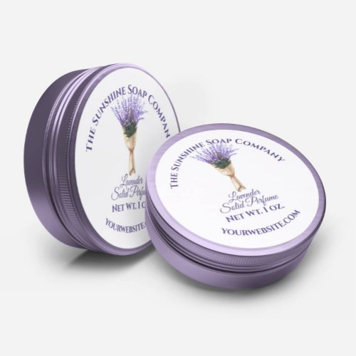 Floral Cosmetics Label _ Lavender on Purple bkgd