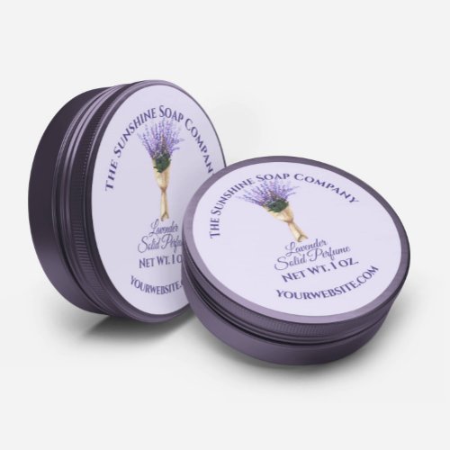 Floral Cosmetics Label _ Lavender on Purple bkgd