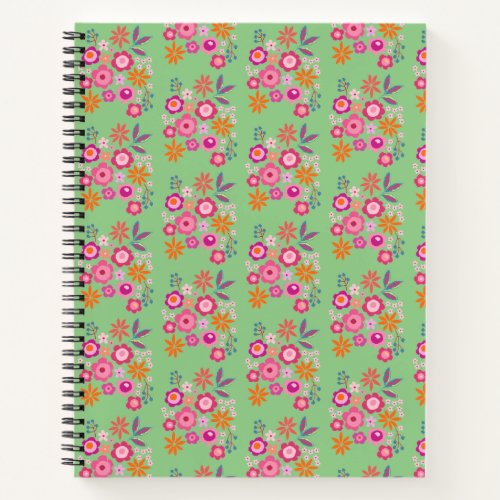 Floral Cottage Core Spiral Notebook 