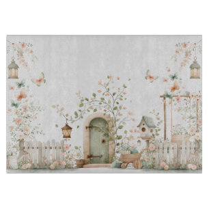Floral Cottage Garden Cutting Board