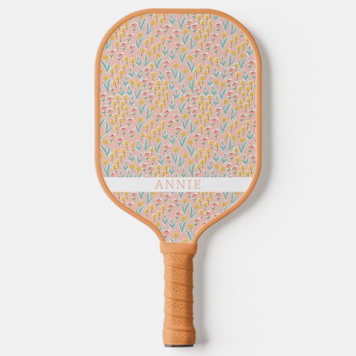 Floral Cottagecore Personalized Pickleball Paddle