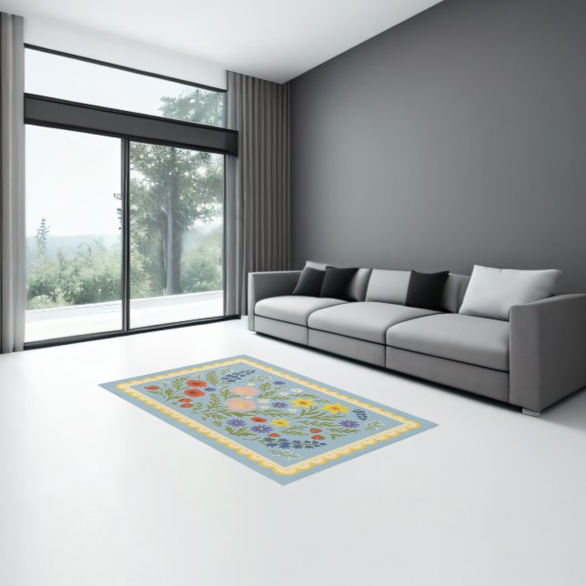 Floral Cottagecore Rug (Insitu (Indoor 3))