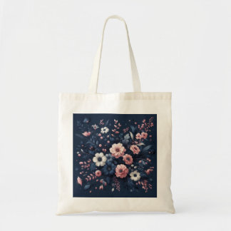 Floral Cotton Canvas Tote Bag - Eco-Friendly Shopp