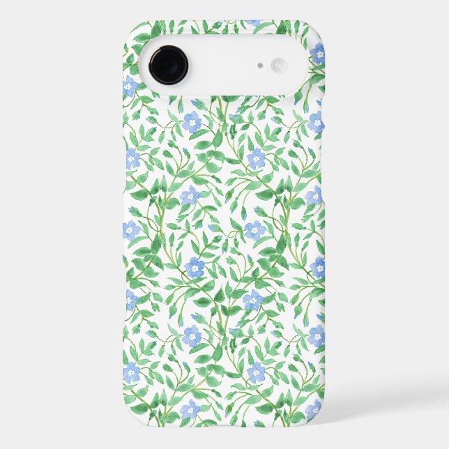 Floral Country-style Blue White Periwinkle Pattern Case-Mate iPhone Case (Back)