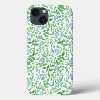 Floral Country-style Blue White Periwinkle Pattern iPhone 13 Case