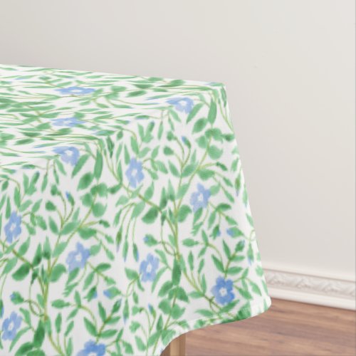Floral Country_style Blue White Periwinkle Pattern Tablecloth