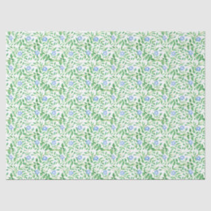 Floral Country-style Blue White Periwinkle Pattern Tissue Paper