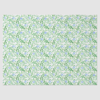 Floral Country-style Blue White Periwinkle Pattern Tissue Paper