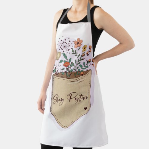 Floral Country Womens Name Apron