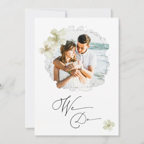  Floral Couple PHOTO RSVP  QR  AR6 Wedding Inv Invitation