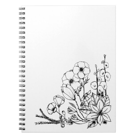 Floral Cover Notebook | Zazzle.com