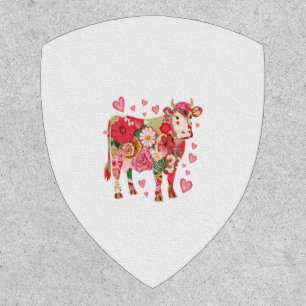 Floral Cow , Cute Cow Design  Patch