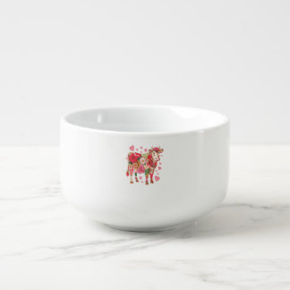 Floral Cow Png, Cute Cow Design Png Soup Mug