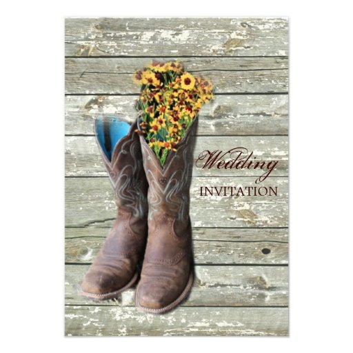 Boots Wedding Invitations 2