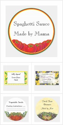 Floral Craft, Canning and Seed Saving Stickers