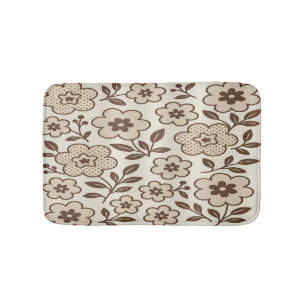 Floral Cream Bath Mat