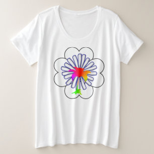 Floral Creation Plus Size T-Shirt