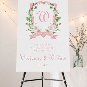 Floral Crest Shower Welcome Foam Board