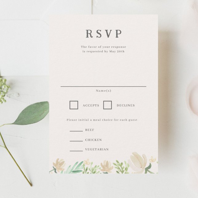 Floral Crest Wedding RSVP (Creator Uploaded)