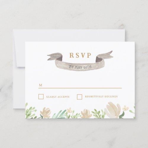 Floral Crest Wedding RSVP