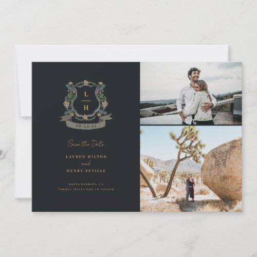 Floral Crest Wedding Save The Date