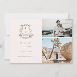 Floral Crest Wedding Save The Date