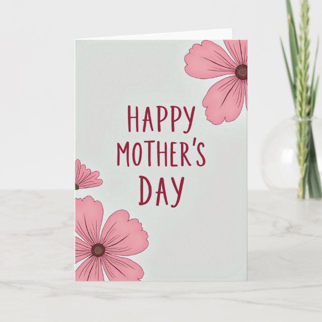 Floral Crimson Message Card (Front)
