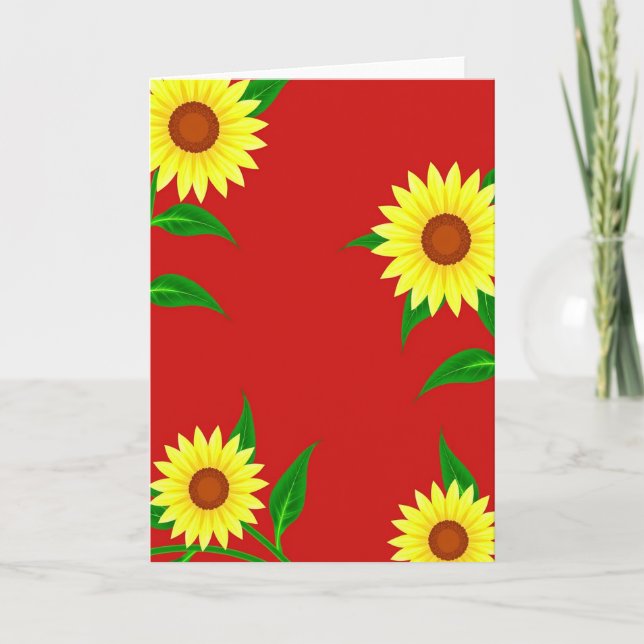 Floral Crimson Pattern Card (Front)