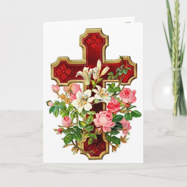 Floral Cross Card (Front)