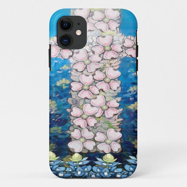 Floral Cross Case-Mate iPhone Case (Back)