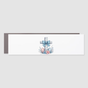 Floral Cross Coquette Jesus Bow Christian Religion Car Magnet