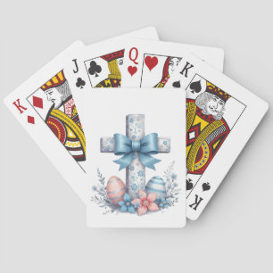 Floral Cross Coquette Jesus Bow Christian Religion Poker Cards