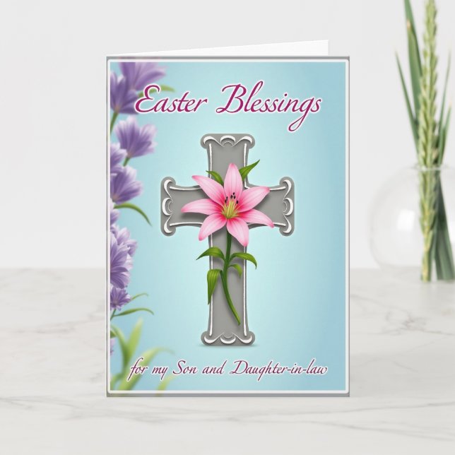 Floral Cross Devotional Card (Front)