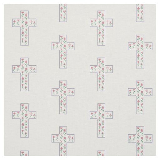Floral Cross Fabric