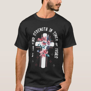 Floral Cross Latter Day Saint Quote Missionary Mor T-Shirt