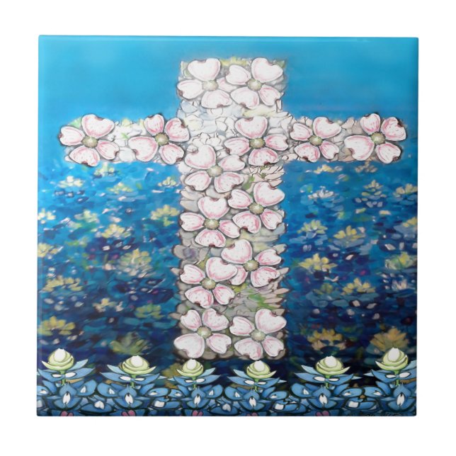 Floral Cross Tile (Front)