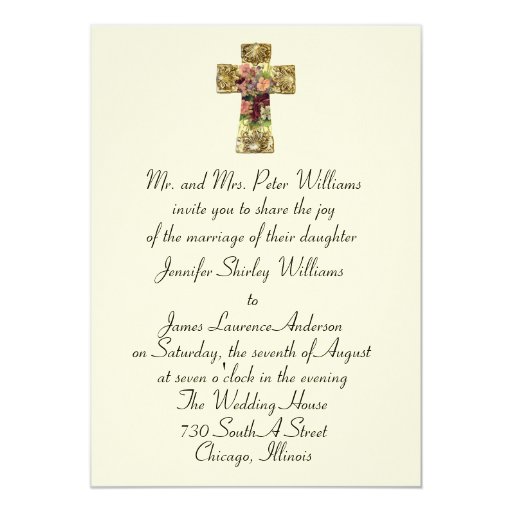 Cross Wedding Invitations 1