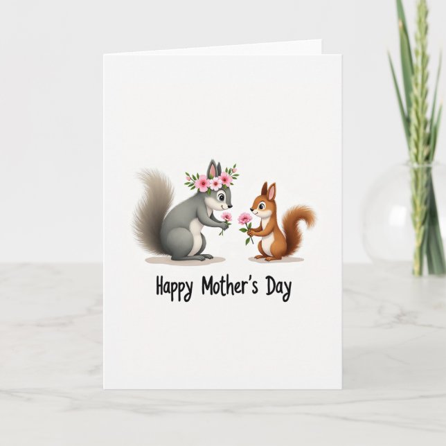 Floral Crown Animal Card (Front)