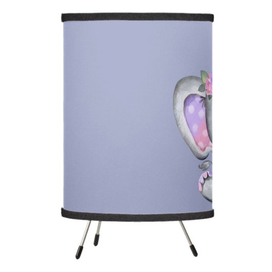 Floral Crown Elephant Tripod Lamp (Left)