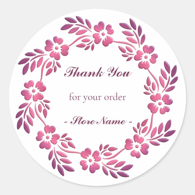 Floral crown ethnic mandala Classic Round Sticker (Front)