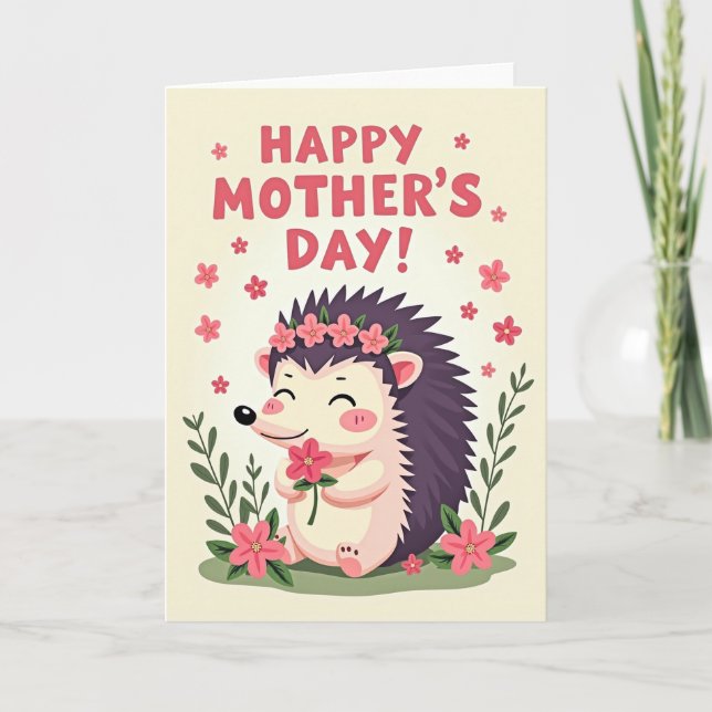 Floral Crown Mothers Day Card (Front)