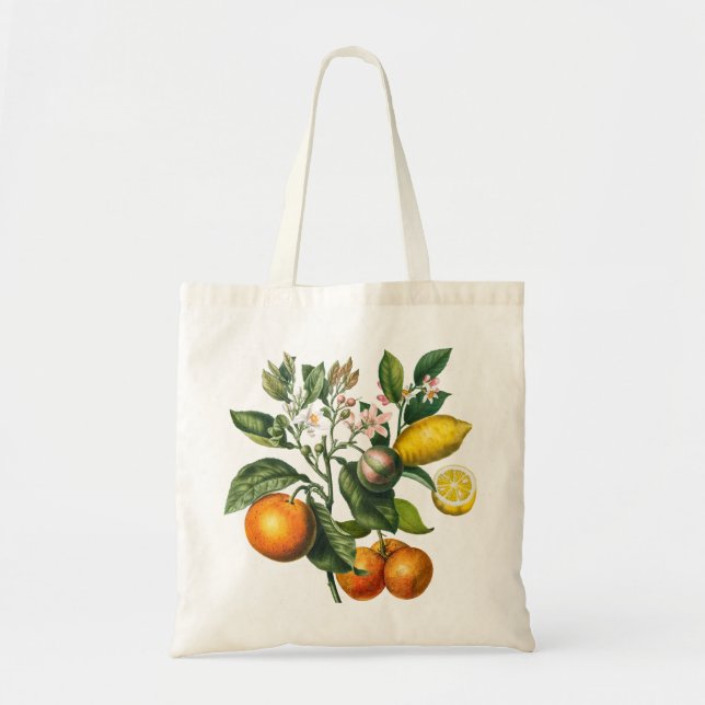 Floral/Ctrus Tote Bag (Front)