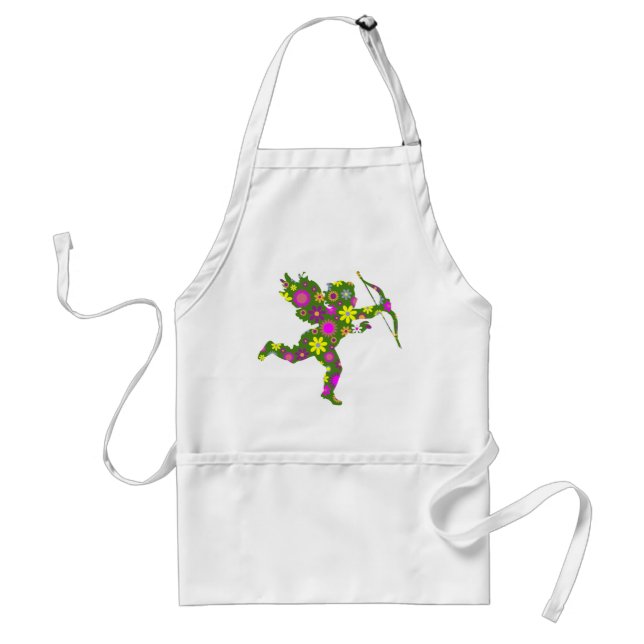 FLORAL CUPID ADULT APRON (Front)